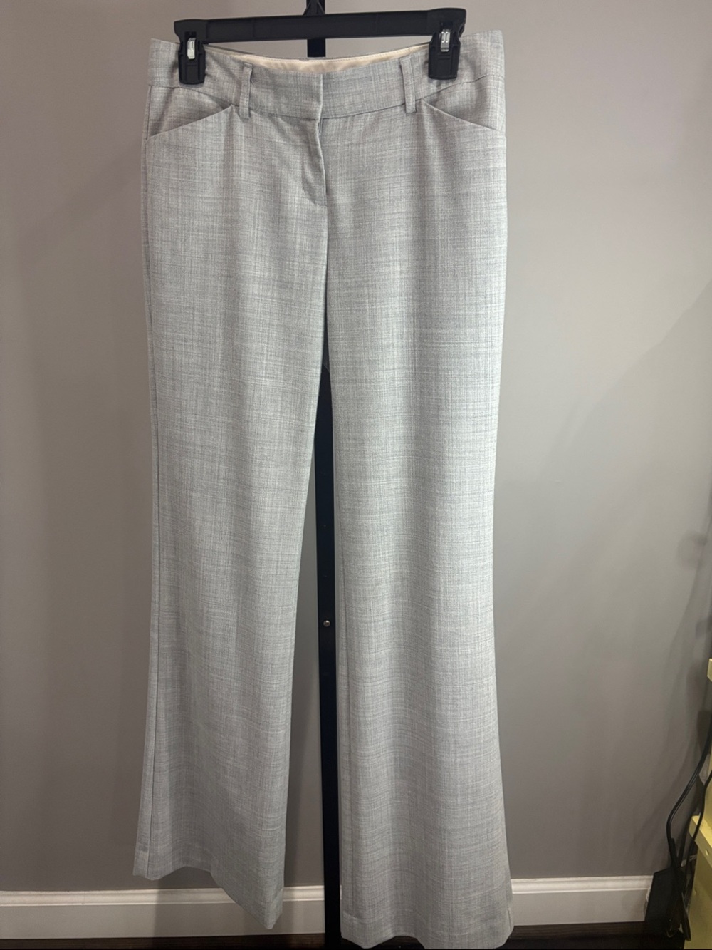 Express Editor Light Gray Wide Leg Dress Pants Size 2L